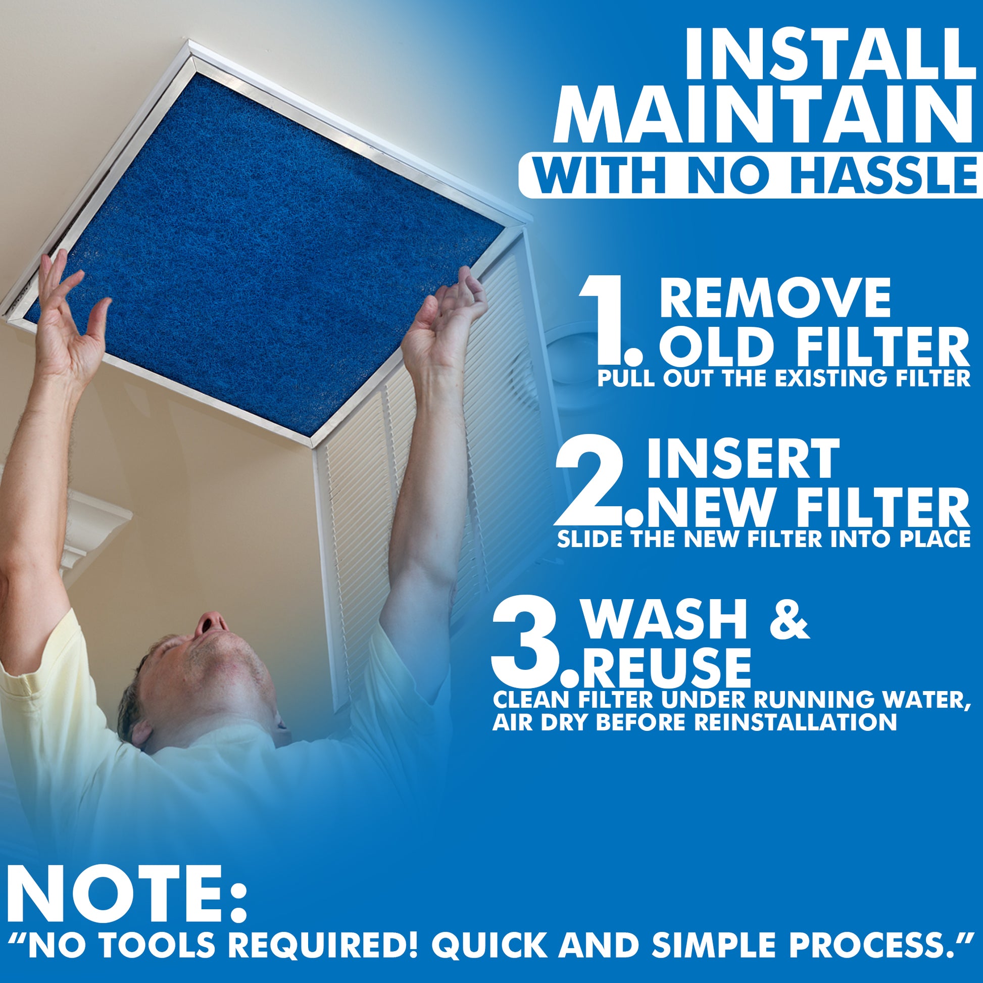 EverFilter 1" Reusable Frame w/ Washable MERV 6 Air Filter Media (1-Ct) image 6