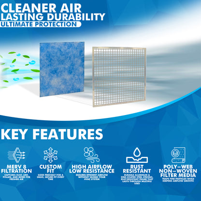 EverFilter 1" MERV 8 Air Filter Media (1ct) w/ Reusable Filter Frame image 4